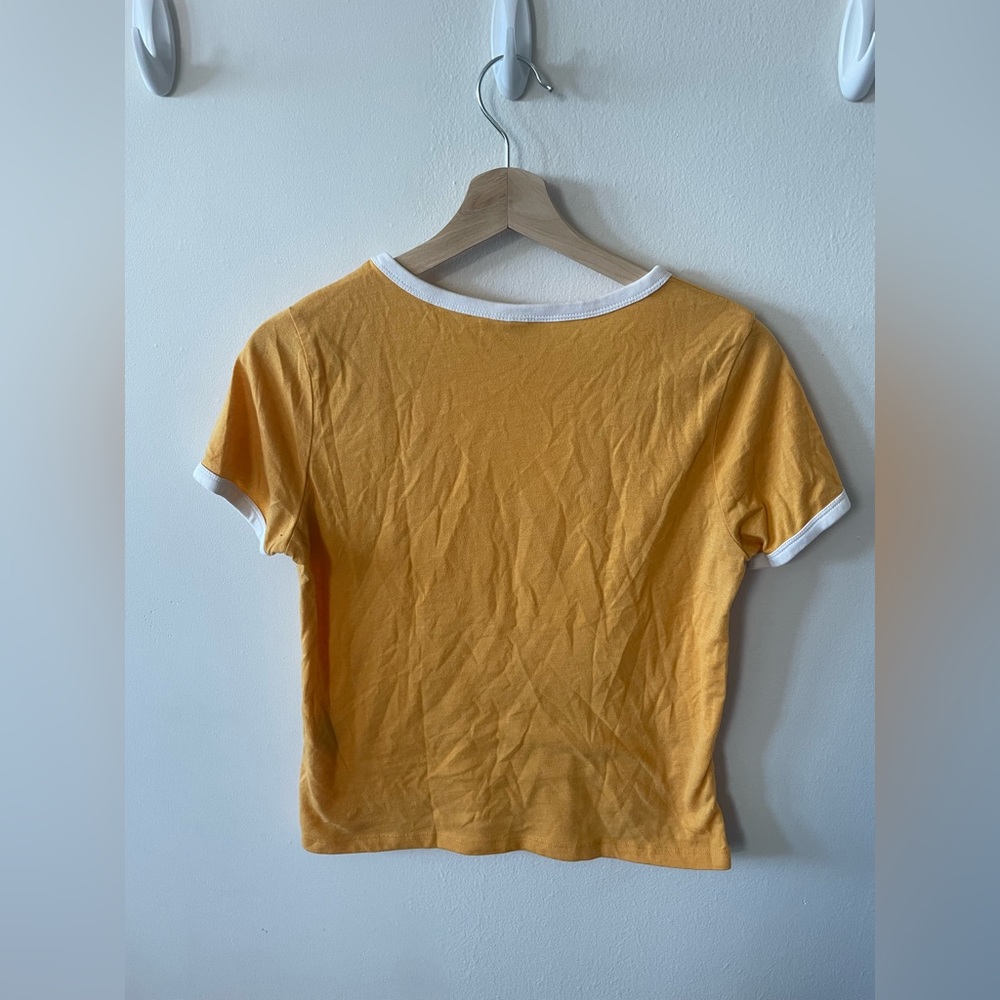Yellow H&M crop top size M